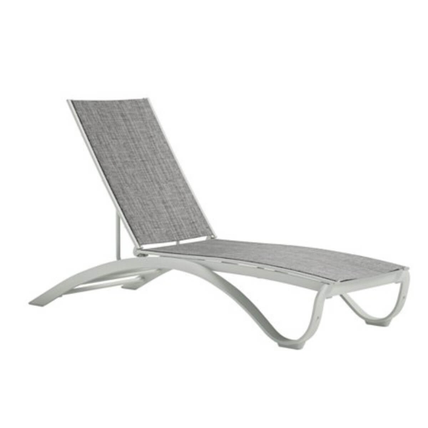 Twist Sling Stackable Chaise Lounge with Aluminum Frame - 33 lbs. - Front