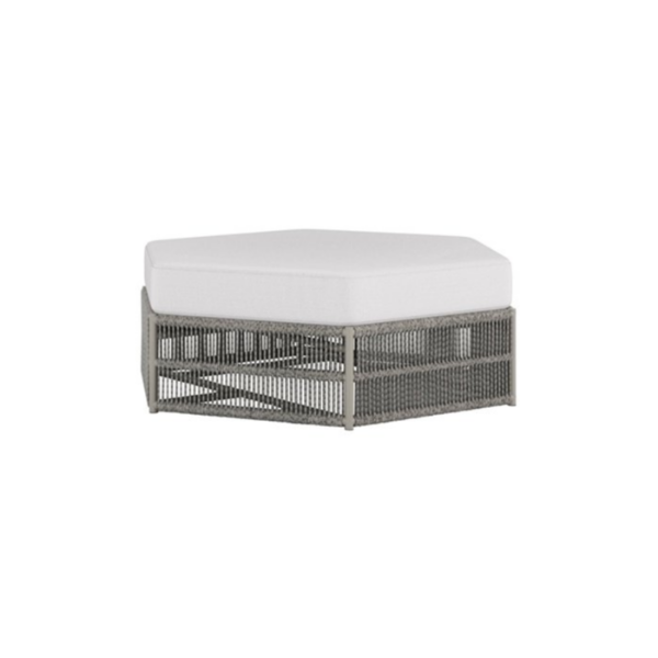 Picture of Hex Deep Cushion Ottoman With Rope Wrapped Frame - 62 lbs.