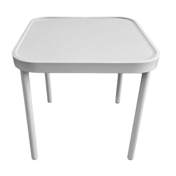 Picture of 24" Square Classic Aluminum  Side Table, Punched Aluminum Top