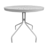 C-30PUNCH - 30" Round Classic Aluminum Dining Table, Punched Aluminum Top