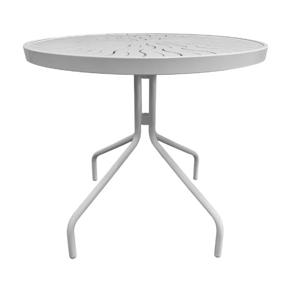 C-30PUNCH - 30" Round Classic Aluminum Dining Table, Punched Aluminum Top