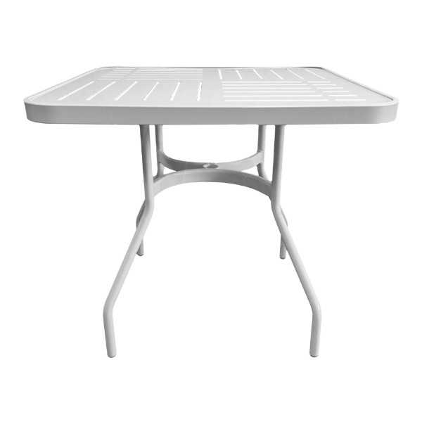 Picture of 30" Square Classic Aluminum Dining Table, Punched Aluminum Top