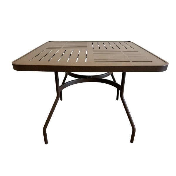 Picture of Square Classic Aluminum Dining Table with Punched Aluminum Top, 36", 42", or 48"