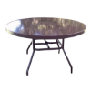 C-42Punch - Round Patio Classic Dining Table with Aluminum Frame with Punched Aluminum Top, 36", 42" or 48"