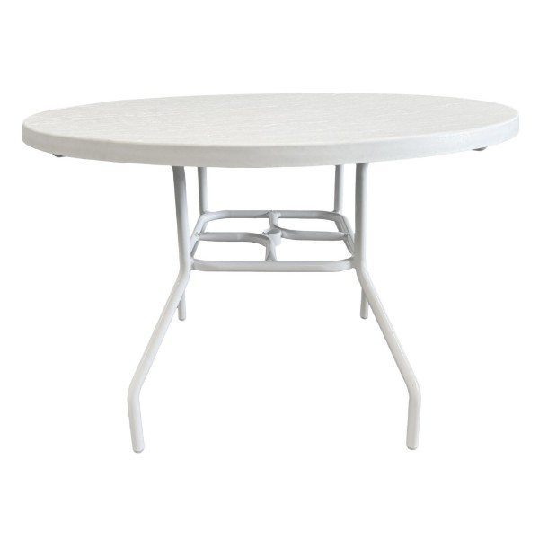 C-42F - Round Classic Patio Dining Table with Aluminum Frame with Fiberglass Top, 36" 42", or 48"