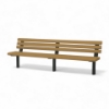 Park Scapes Recycled Plastic Bench With Armless Steel Frame	