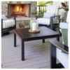 Picture of 36" Square Slatted Marine Grade Polymer Coffee Table w/ Aluminum Legs