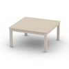 Picture of 36" Square Slatted Marine Grade Polymer Coffee Table w/ Aluminum Legs