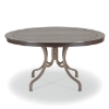 Picture of 48" Round Slatted Marine Grade Polymer Dining Table with Aluminum Deluxe Frame