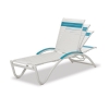 Picture of Helios Contract Vinyl Strap Chaise Lounge Aluminum Frame Powder-Coated - 29 lbs.