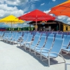 Picture of Kendall Sling Chat Height Chair with Stackable Powder-Coated Aluminum Frame - 12 lbs.