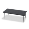 Picture of Modern Dashed Marine Grade Polymer Dining Table w/ Tapered Aluminum Legs