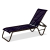 Picture of Telescope Reliance Strap Chaise Lounge with Armless Aluminum Frame