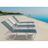 Picture of Telescope Reliance Strap Chaise Lounge with Armless Aluminum Frame