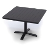 Picture of Slatted Marine Grade Polymer Dining Table w/ Aluminum Pedestal Base - 36", 42"
