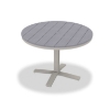 Picture of Telescope 42" Round Rustic Marine Grade Polymer Dining Table w/  Aluminum Pedestal Base