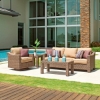Picture of Telescope Lake Shore Outdoor Cushion Sofa with Wicker Frame