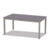 Picture of Telescope Rectangular Rustic Marine Grade Polymer Dining Table w/ Square Aluminum Frame