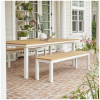 Picture of Telescope Rectangular Rustic Marine Grade Polymer Dining Table w/ Square Aluminum Frame