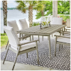 Picture of Telescope Rectangular Rustic Marine Grade Polymer Dining Table w/ Tapered Aluminum Legs