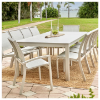 Picture of Telescope Rectangular Slatted Marine Grade Polymer Dining Table w/ Square Aluminum Legs
