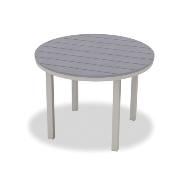 Round Rustic Polymer Dining Table – Furniture Leisure