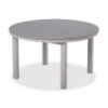 Picture of Telescope Round Rustic Marine Grade Polymer Dining Table w/ Square Aluminum Frame
