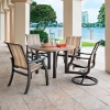 Picture of Telescope St. Catherine Swivel Rocker Dining Chair with Marine Grade Polymer Frame 