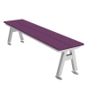 Centra Multi-Board Recycled Plastic Flat Bench with Powder Coated Steel Frame