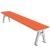 Centra Multi-Board Recycled Plastic Flat Bench with Powder Coated Steel Frame