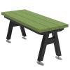 Centra Recycled Plastic Flat Bench with Powder Coated Steel Frame, Portable or Surface Mount