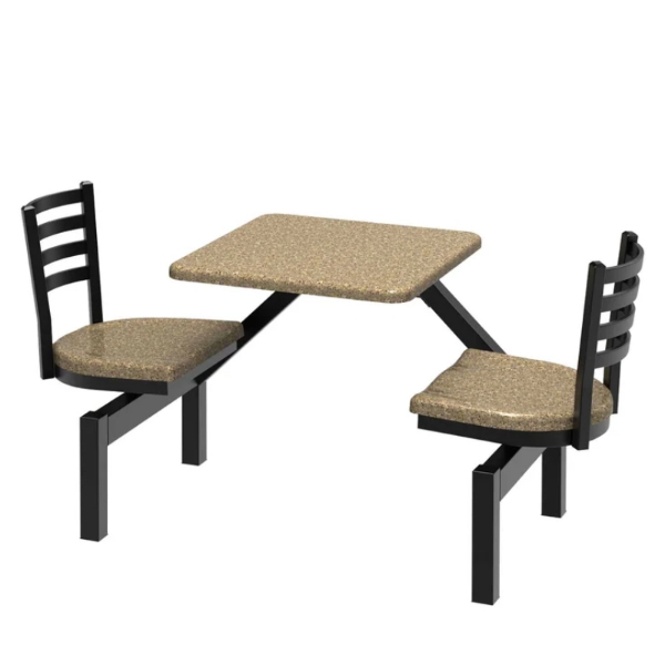 Picture of 28˝ Rectangular 2-Seat Covey Fiberglass Table with Powder Coated Steel Frame, Surface or Inground Mount