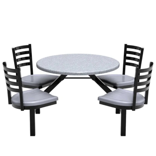 36˝ Round 4-Seat Covey Fiberglass Table with Powder Coated Steel Frame