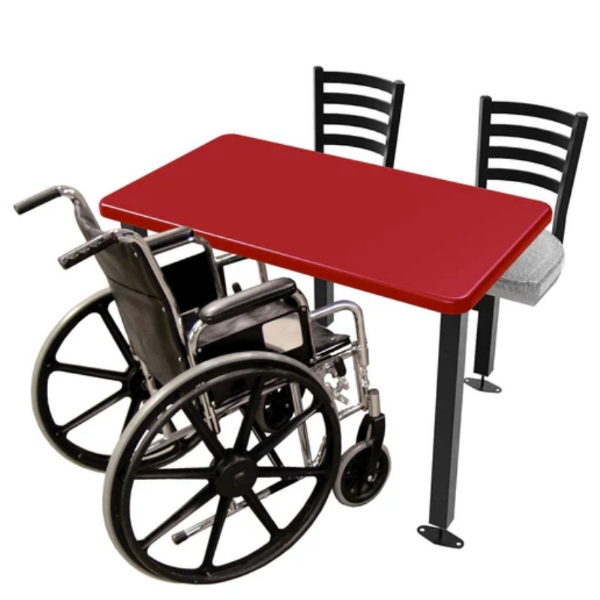 42˝ Rectangular 2-Seat Covey Fiberglass Wheelchair Accessible Table