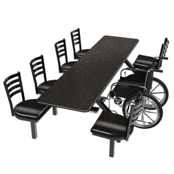 96˝ Rectangular 6-Seat Covey Fiberglass ADA Table