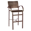 Picture of Aurora Outdoor Restaurant Bar Stool Hexagonal Aluminum Frame - 12 lbs.