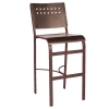Picture of Aurora Outdoor Restaurant Bar Stool Hexagonal Aluminum Frame - 12 lbs.