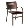 Picture of Aurora Outdoor Restaurant Dining Chair Hexagonal Aluminum Frame - 9 lbs.