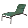Picture of Vision Sling Chaise Lounge with Wheels and Powder-Coated Aluminum Frame - 20 lbs.