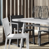 Barcino Dining Chair with Anodized Aluminum Frame and Cushion Seat 