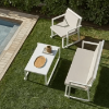 Barcino Armless Patio Chair with Commercial Aluminum Frame and Cushion Seating - 17.6 lbs. 