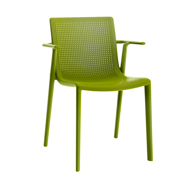 Olive Green  - Beekat Stacking Polypropylene Dining Chair - 9.3 lbs.