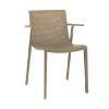 Sand  - Beekat Stacking Polypropylene Dining Chair - 9.3 lbs.