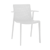 White - Beekat Stacking Polypropylene Dining Chair - 9.3 lbs.