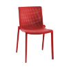 Red - Beekat Stacking Polypropylene Armless Dining Chair - 8.2 lbs.
