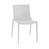 White - Beekat Stacking Polypropylene Armless Dining Chair - 8.2 lbs.