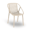 Ivory - Bini Stacking Polypropylene Dining Arm Chair - 10.6 lbs.