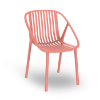Terracotta - Bini Stacking Polypropylene Dining Arm Chair - 10.6 lbs.