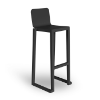 Black - Barcino Armless Bar Stool with Anodized Aluminum Frame - 11 lbs. 