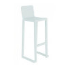 White - Barcino Armless Bar Stool with Anodized Aluminum Frame - 11 lbs. 